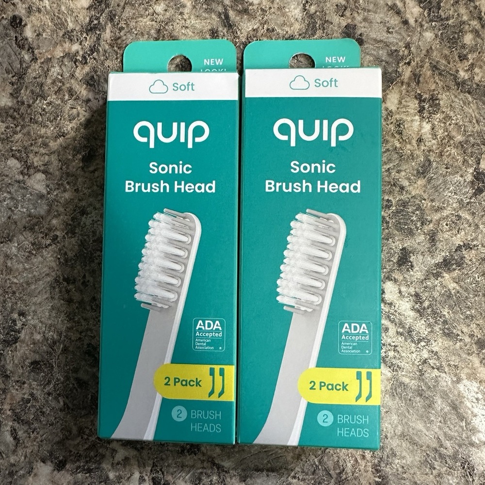 8 QUIP Sonic Replacement Brush Heads Refills Refill Compact 2 x 2 Pack